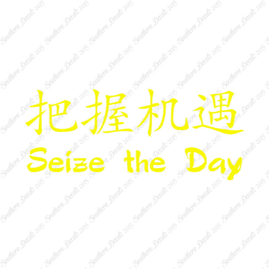 Chinese Symbols "Seize The Day"