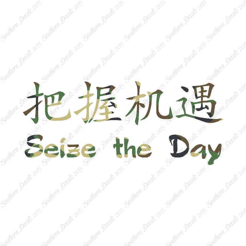 Chinese Symbols "Seize The Day"