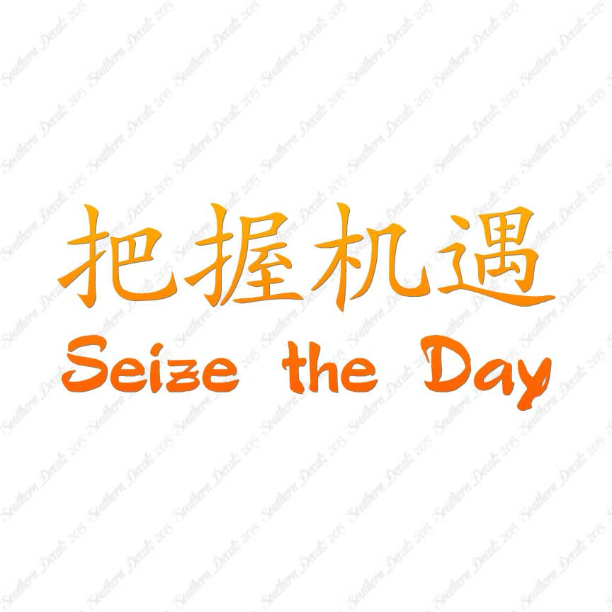 Chinese Symbols "Seize The Day"