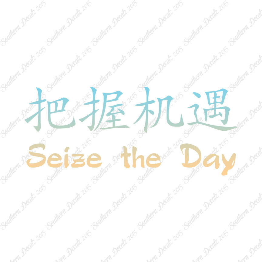Chinese Symbols "Seize The Day"