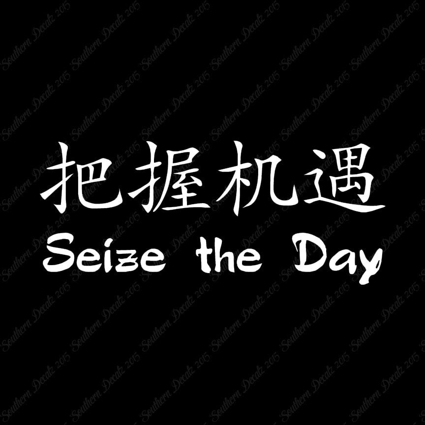 Chinese Symbols "Seize The Day"