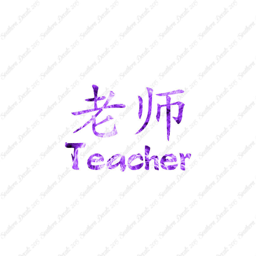 Chinese Symbols "Teacher"