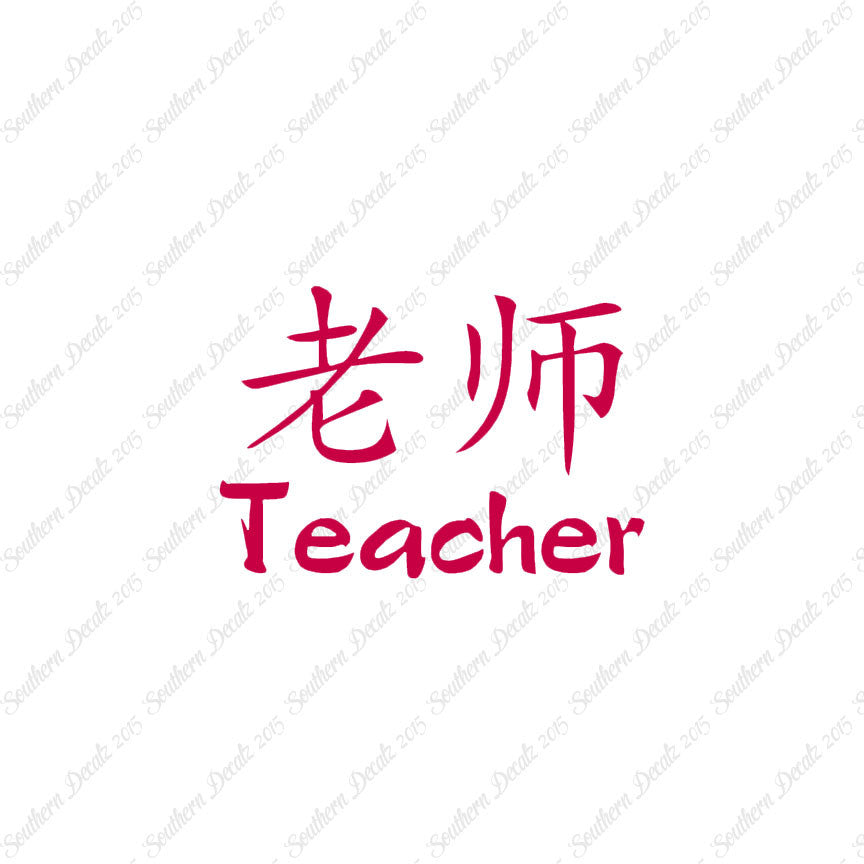 Chinese Symbols "Teacher"