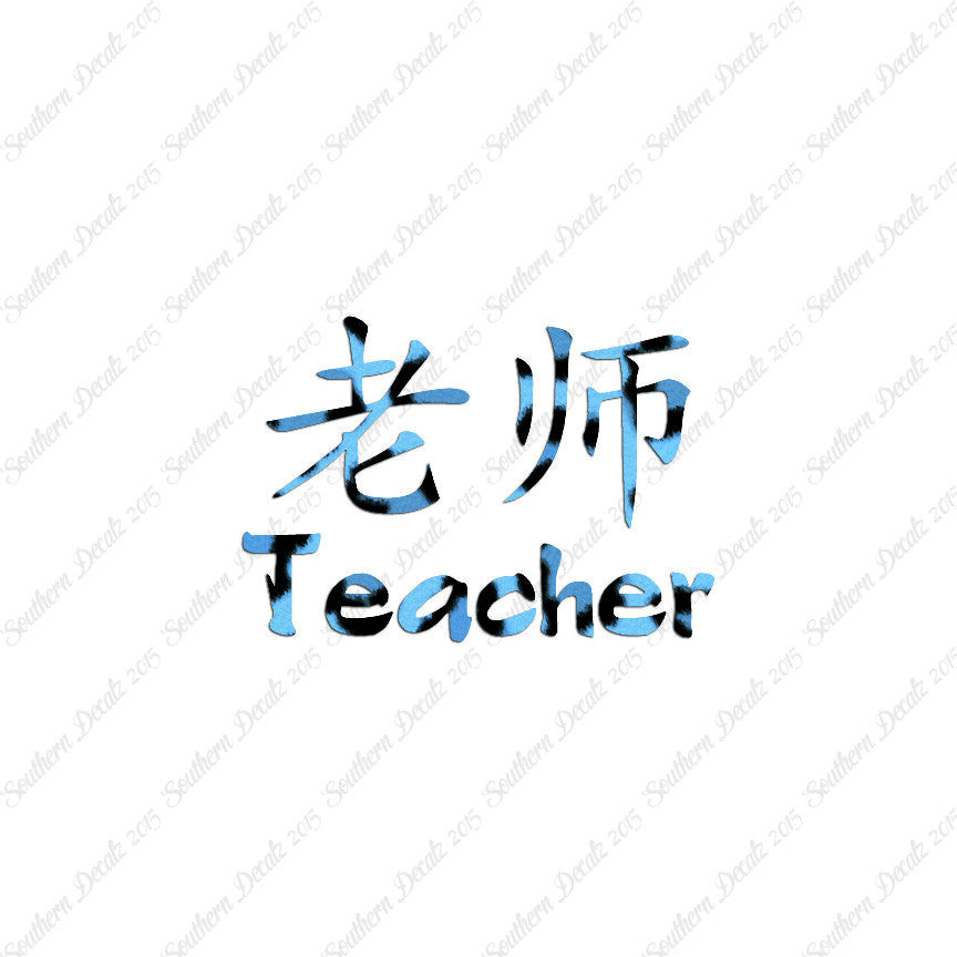 Chinese Symbols "Teacher"