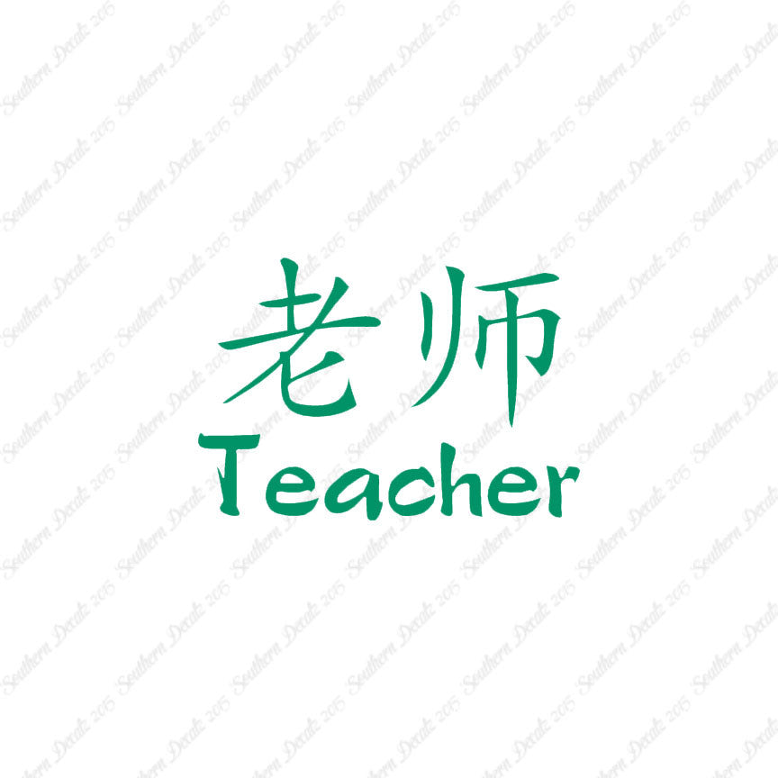 Chinese Symbols "Teacher"
