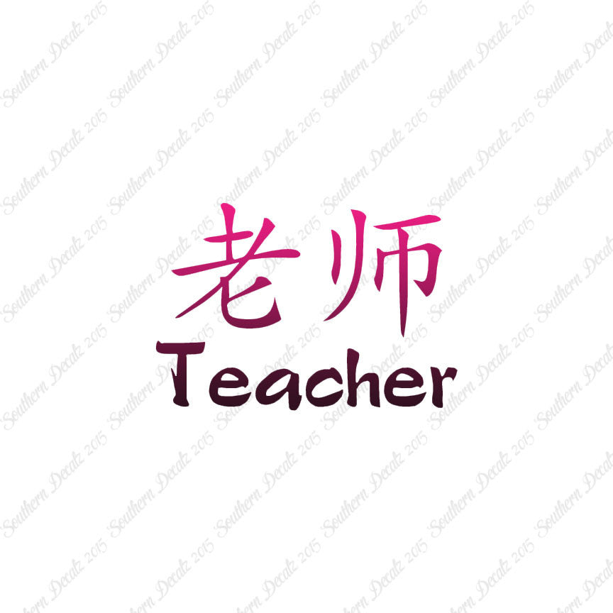 Chinese Symbols "Teacher"