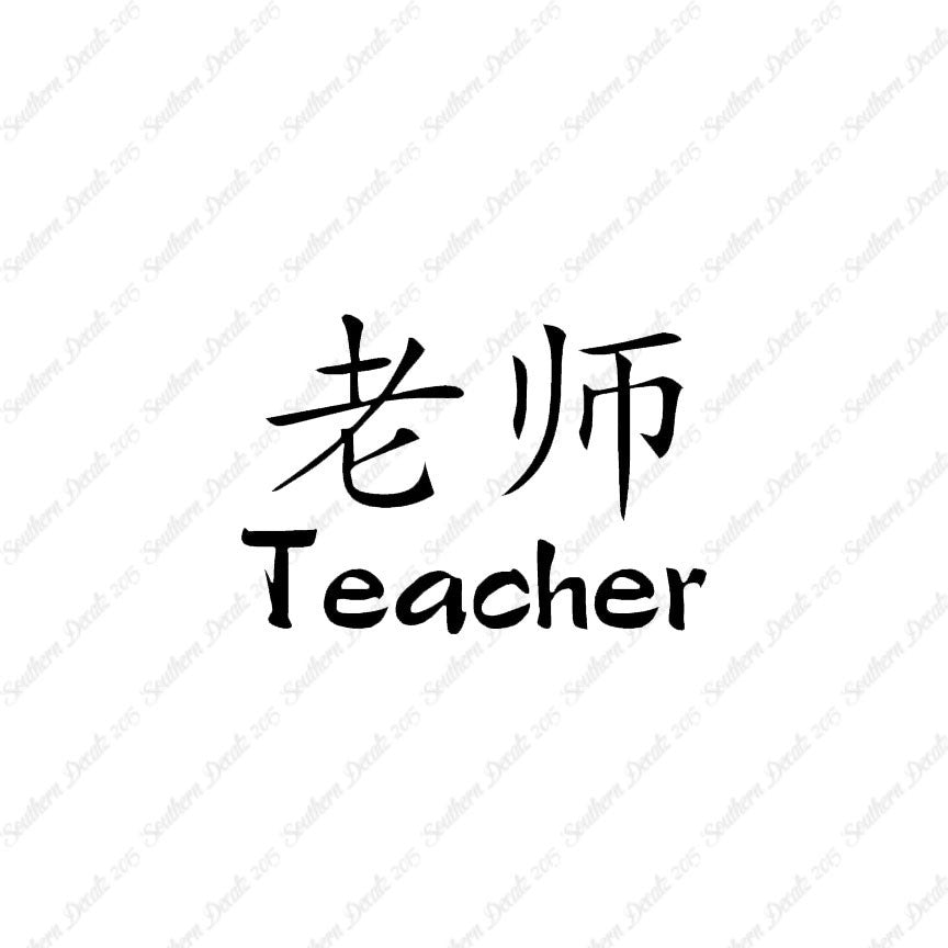Chinese Symbols "Teacher"