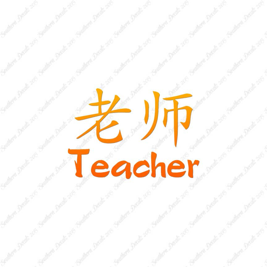 Chinese Symbols "Teacher"