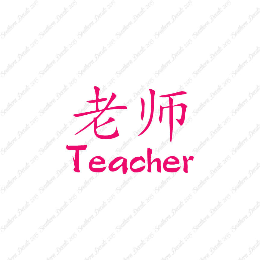 Chinese Symbols "Teacher"