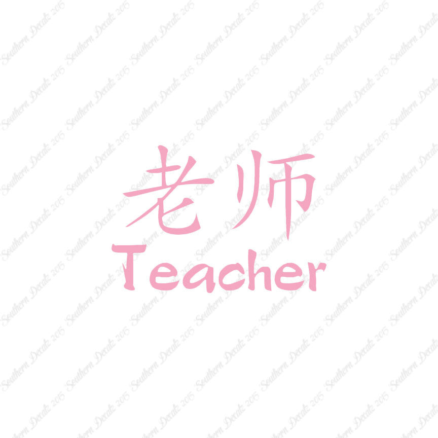 Chinese Symbols "Teacher"