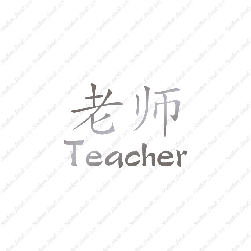 Chinese Symbols "Teacher"