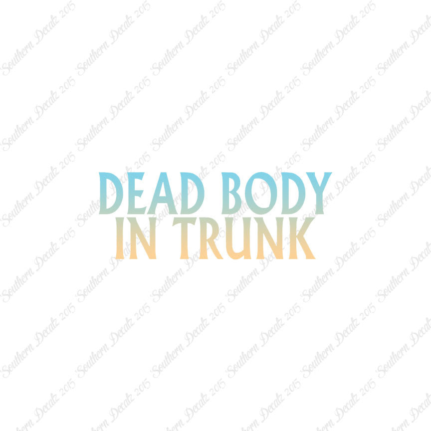 Dead body In Trunk