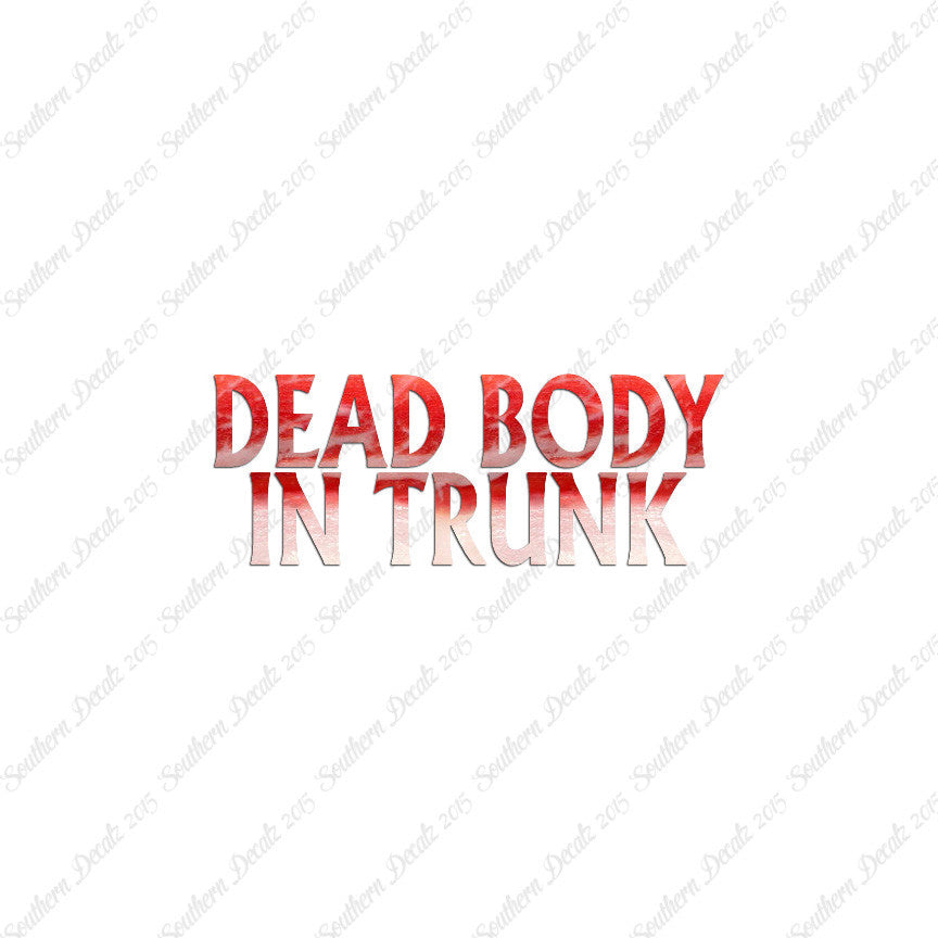 Dead body In Trunk