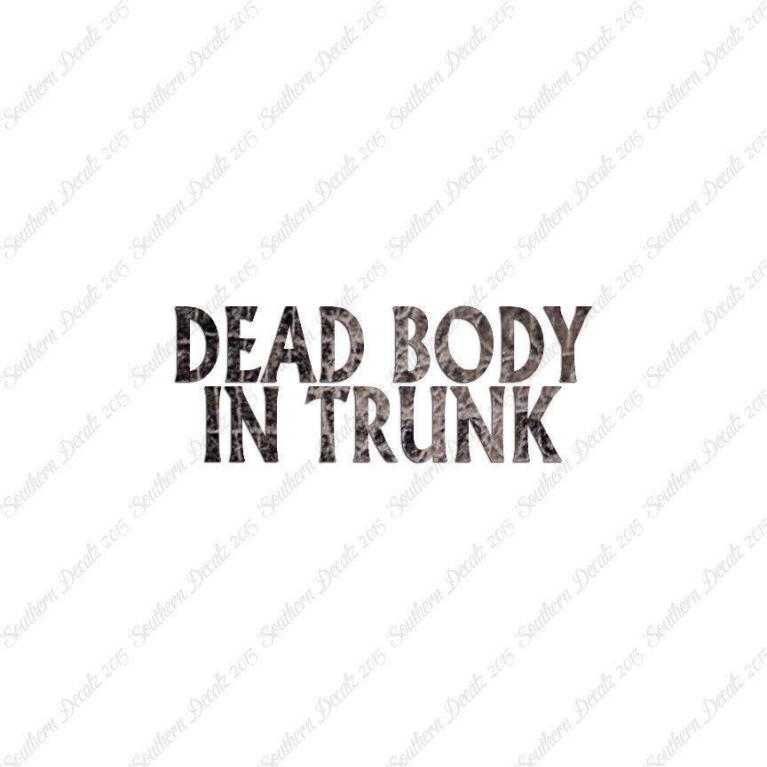 Dead body In Trunk