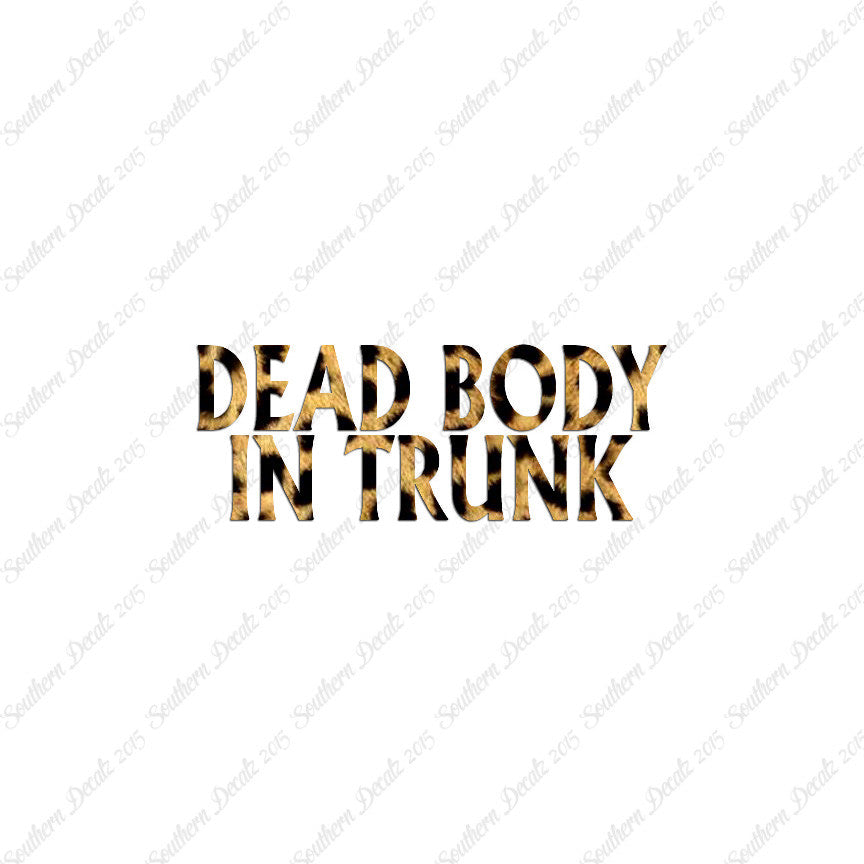 Dead body In Trunk