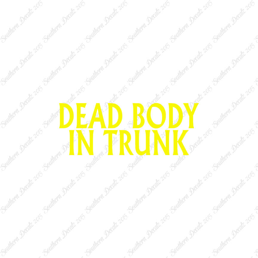 Dead body In Trunk