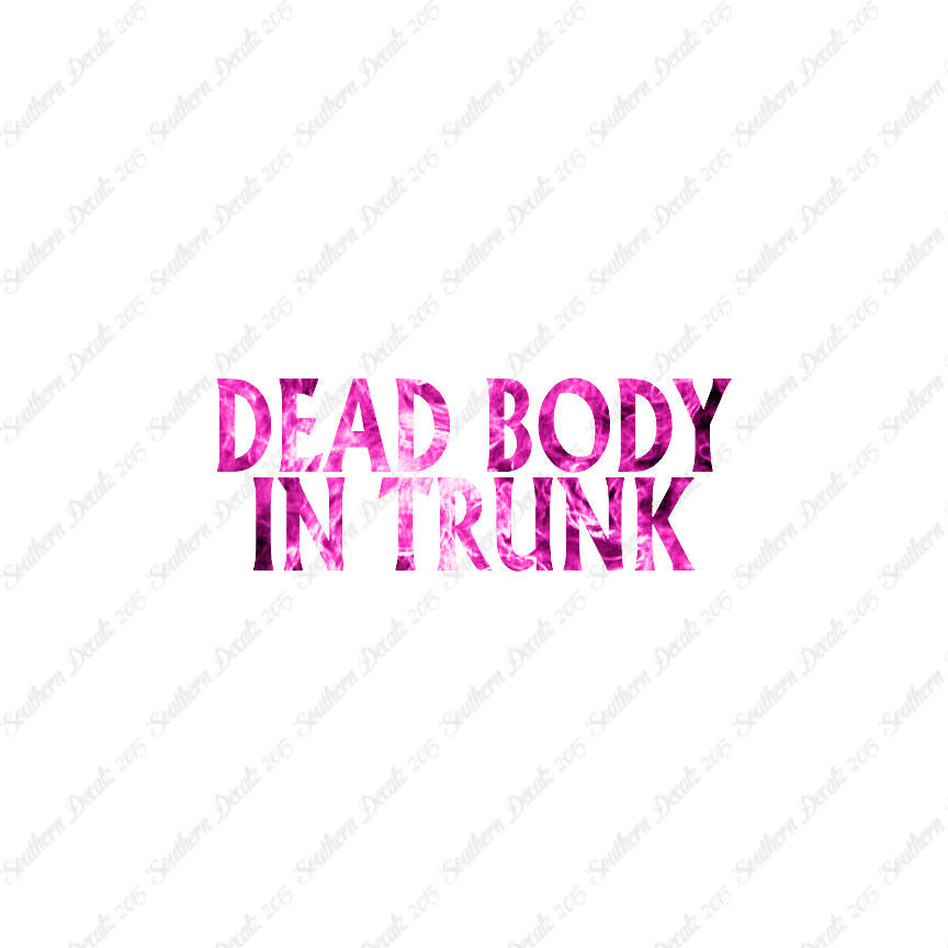 Dead body In Trunk