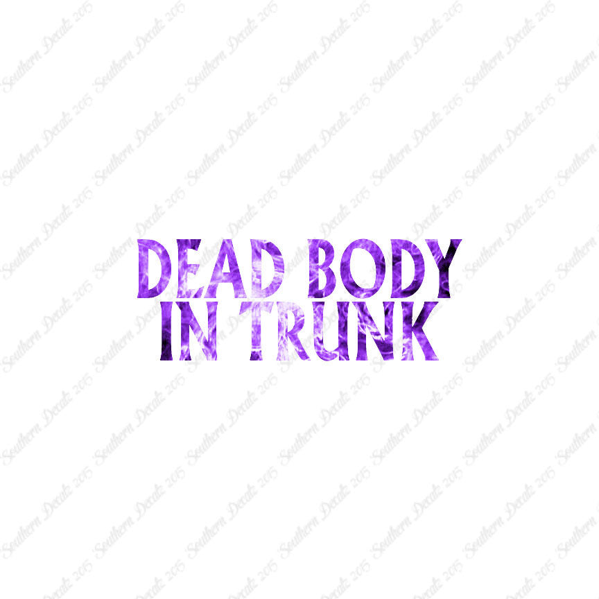 Dead body In Trunk