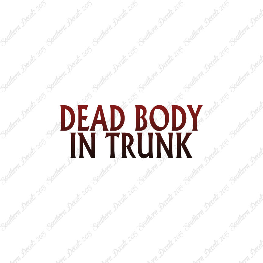Dead body In Trunk