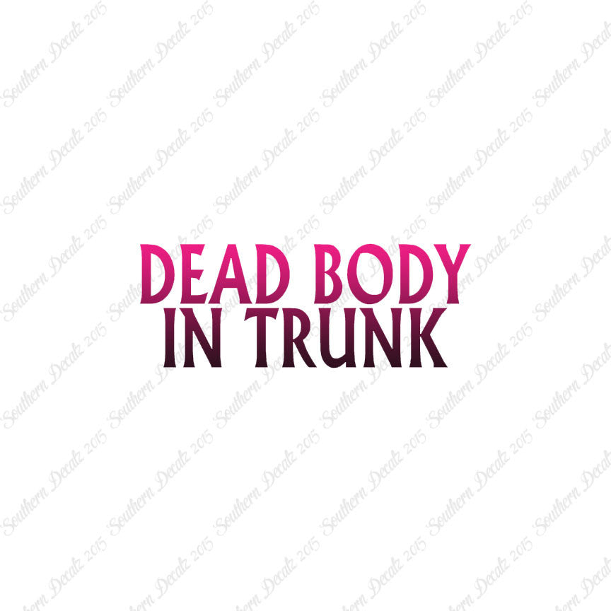 Dead body In Trunk