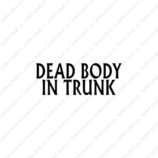 Dead body In Trunk