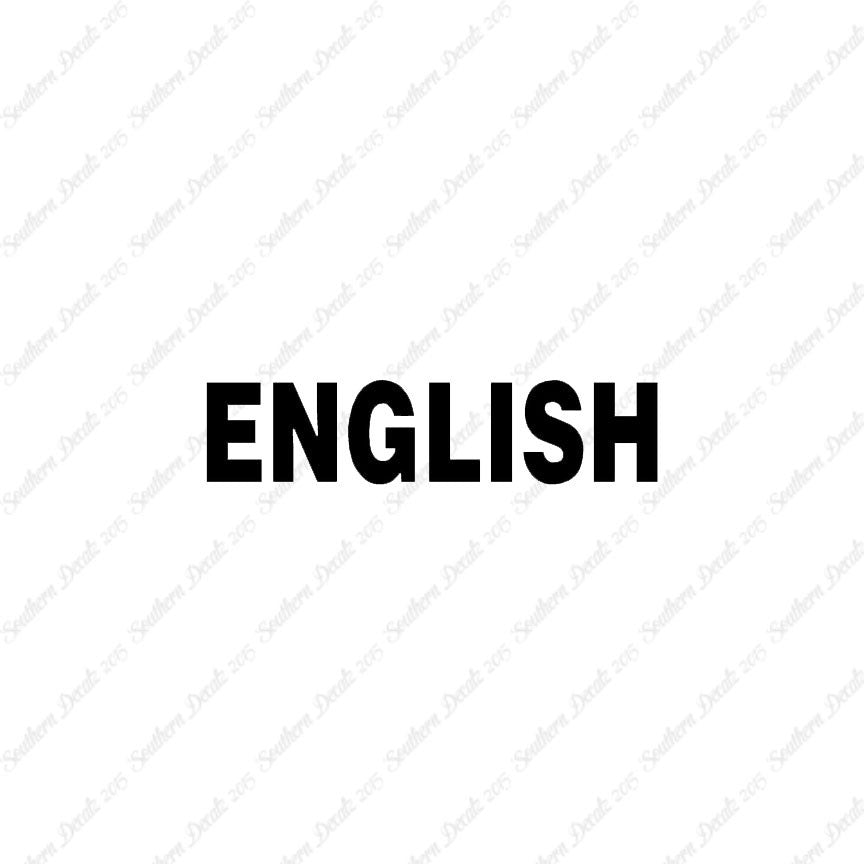 English Class Subject