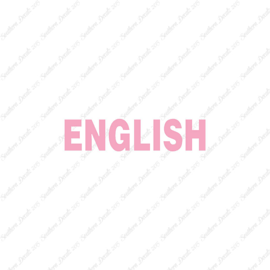 English Class Subject