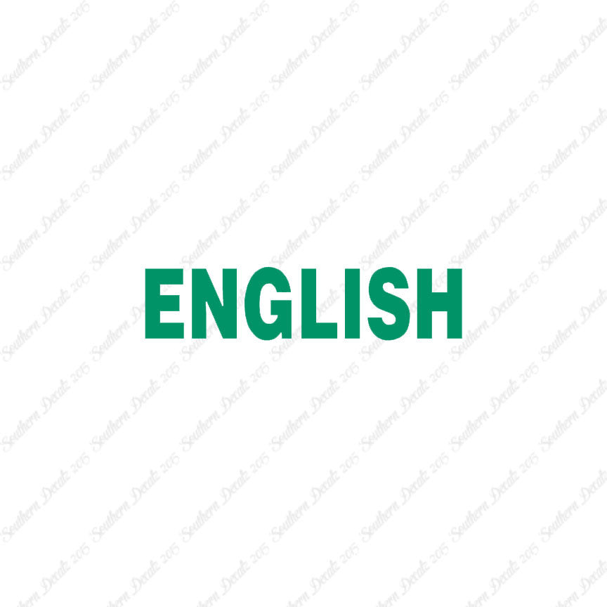 English Class Subject