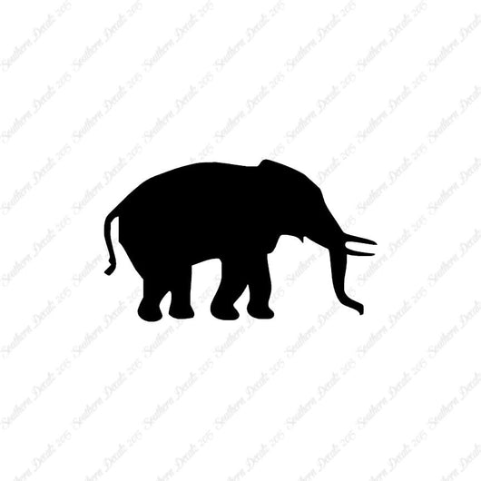 Elephant Silhouette Tusk