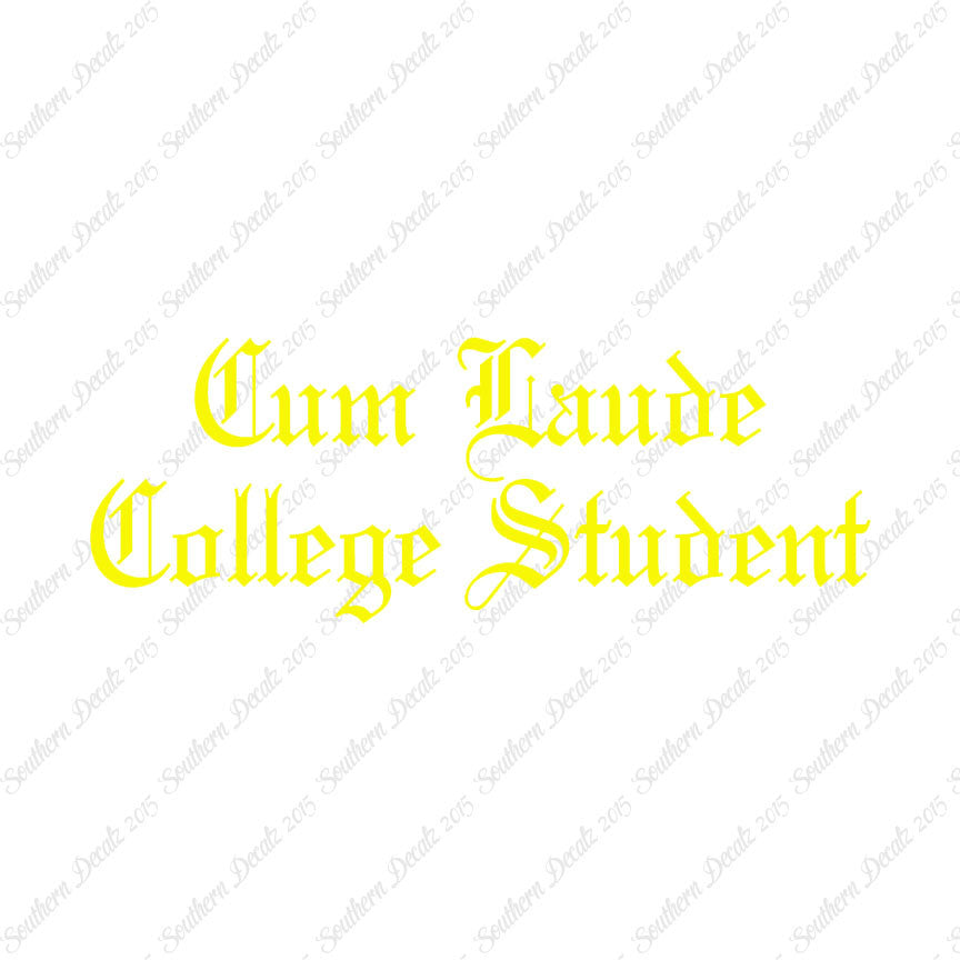 Cum Laude College Student