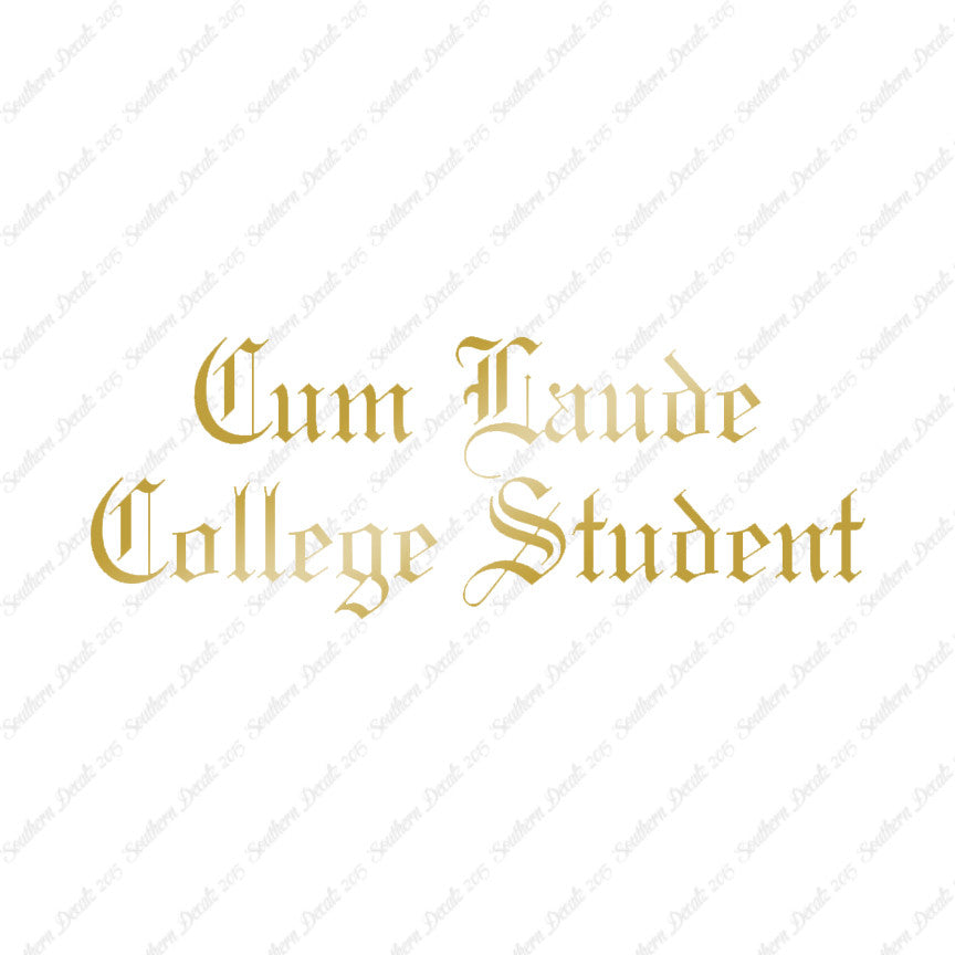 Cum Laude College Student