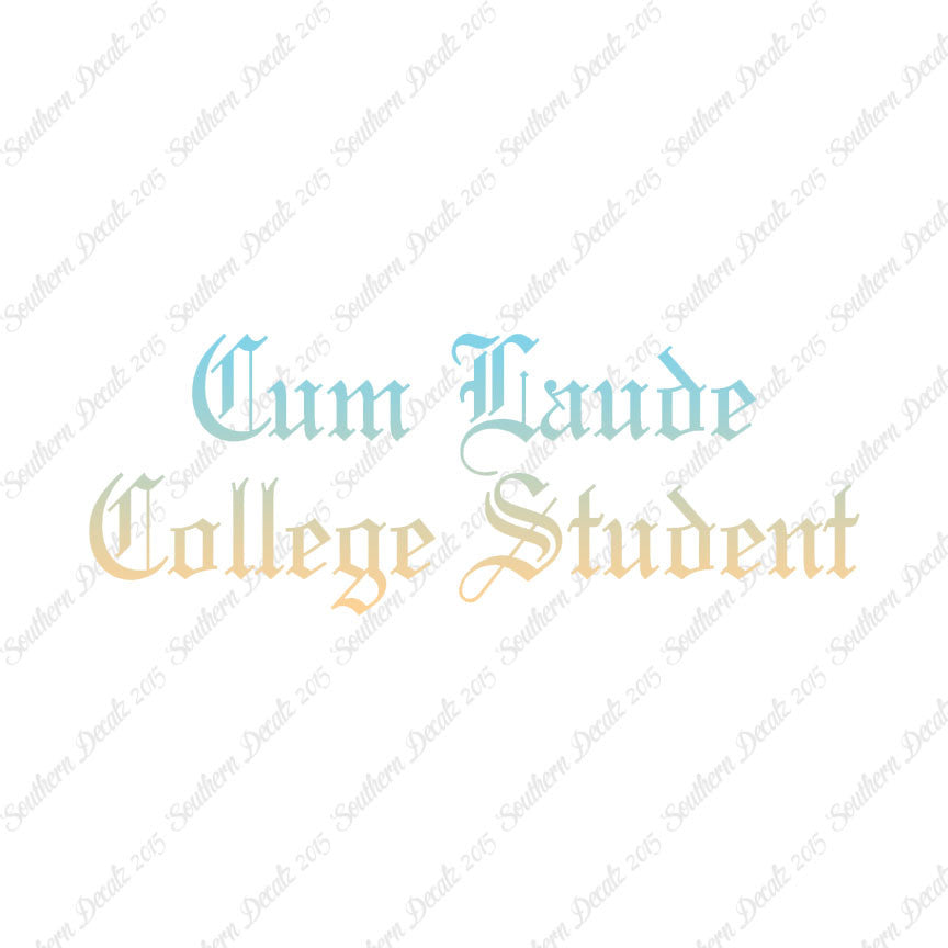 Cum Laude College Student