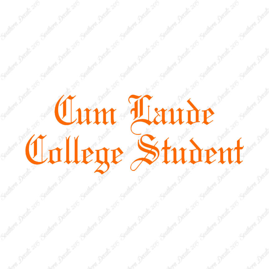 Cum Laude College Student