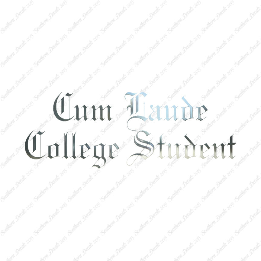 Cum Laude College Student