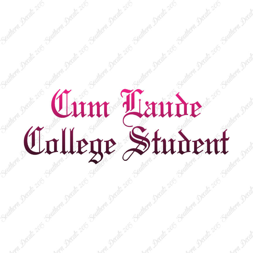 Cum Laude College Student