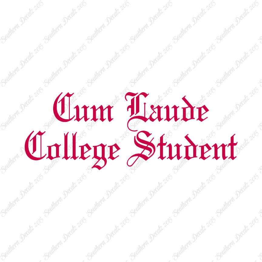 Cum Laude College Student