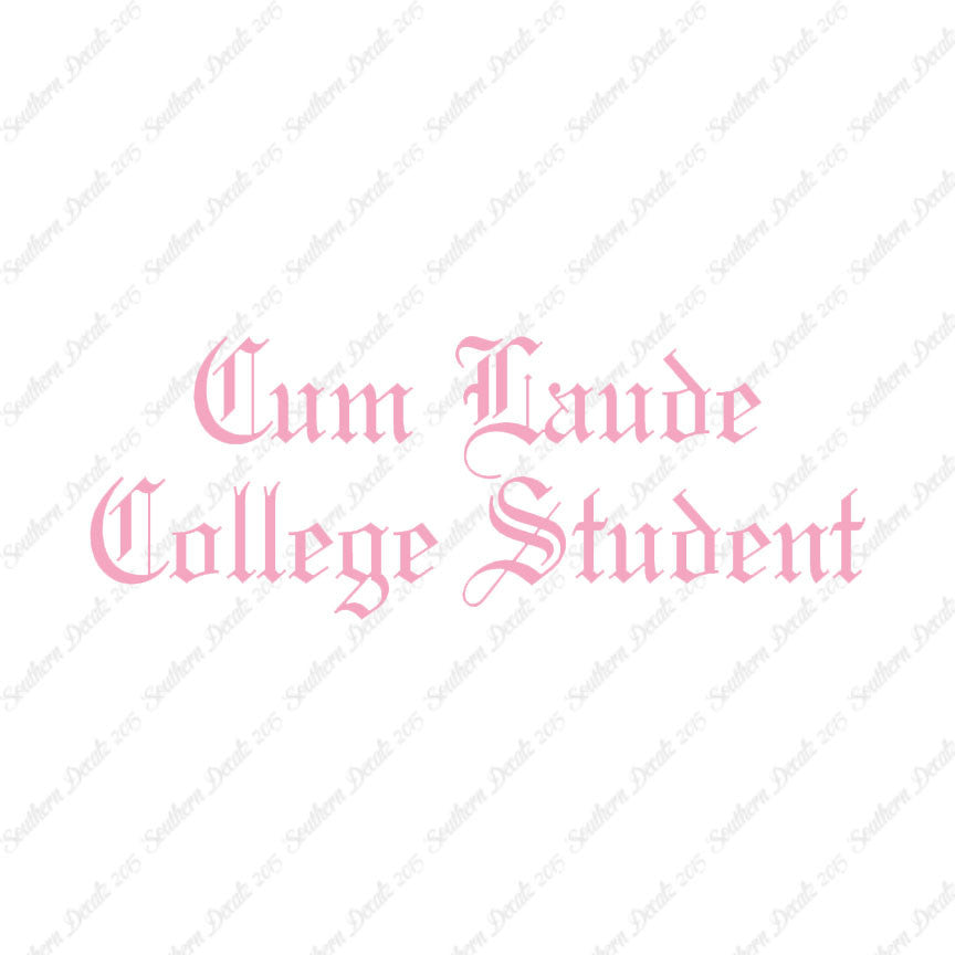 Cum Laude College Student