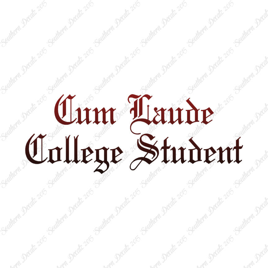 Cum Laude College Student