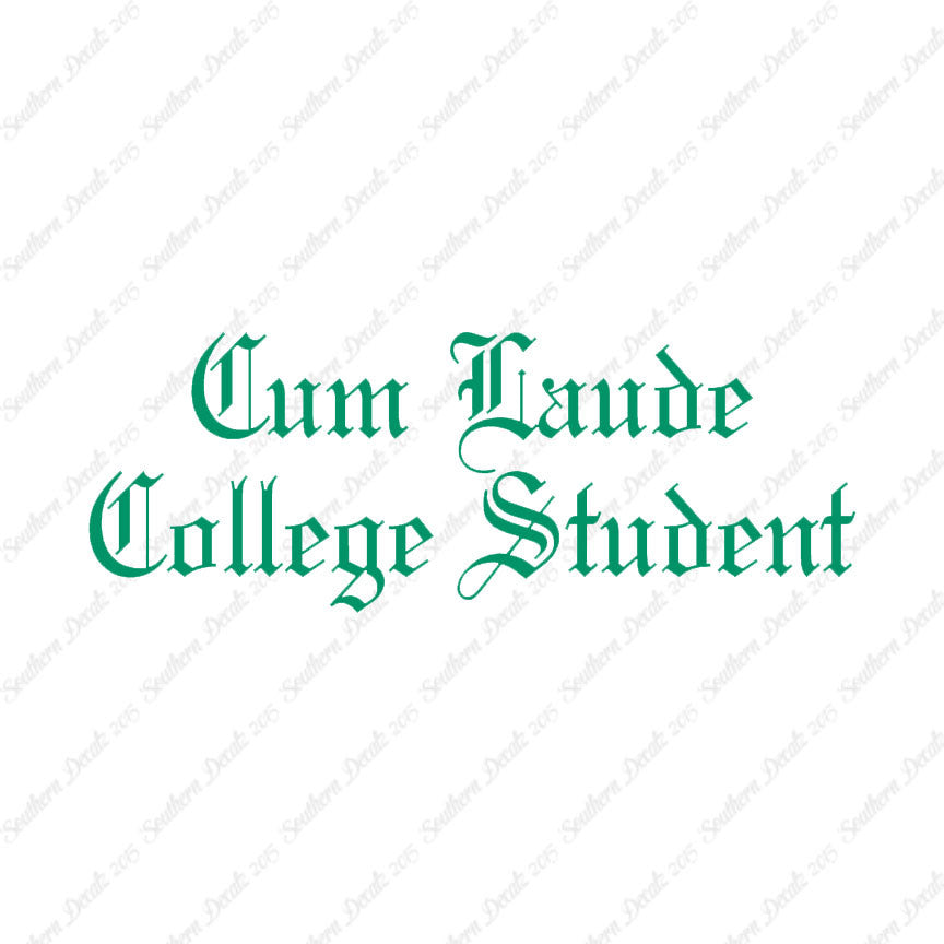 Cum Laude College Student