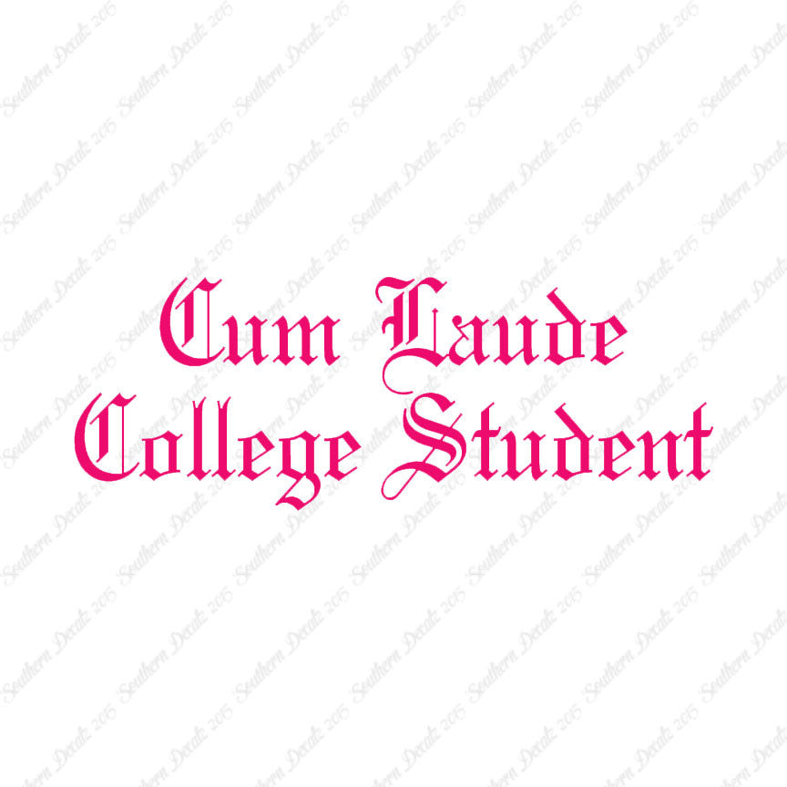Cum Laude College Student