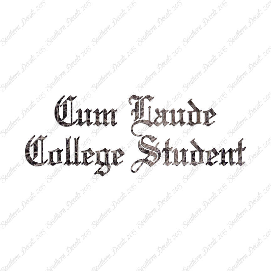 Cum Laude College Student