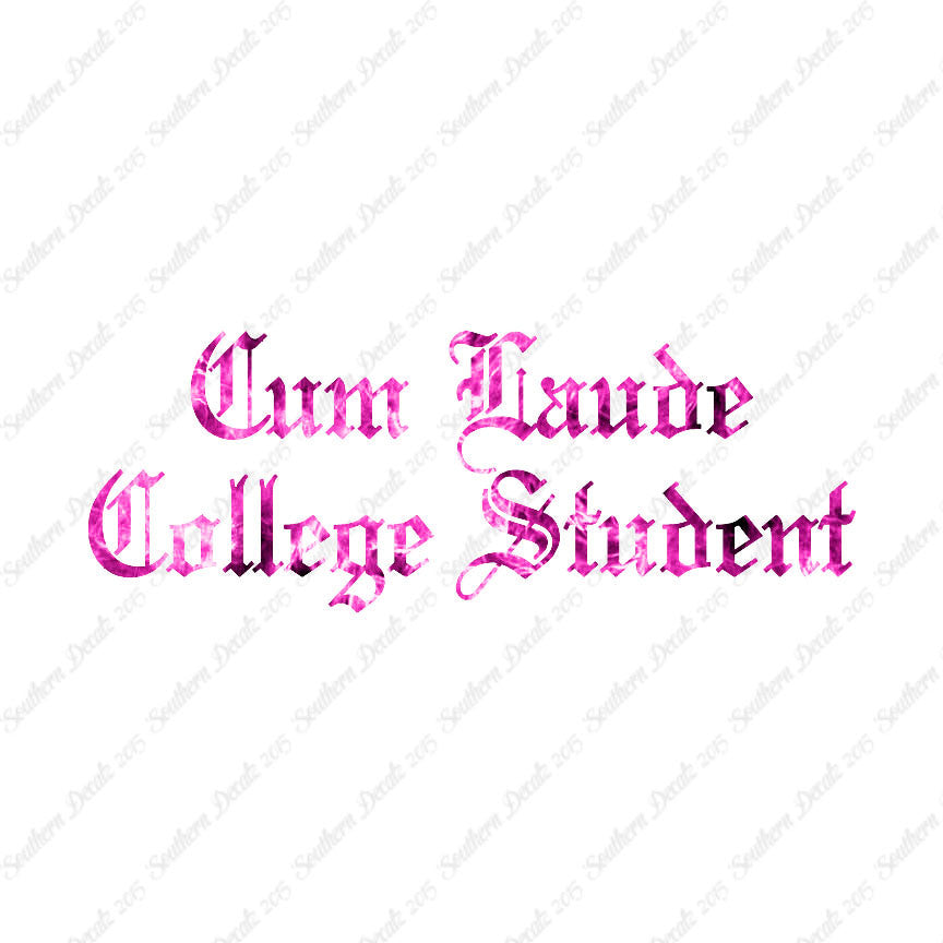 Cum Laude College Student