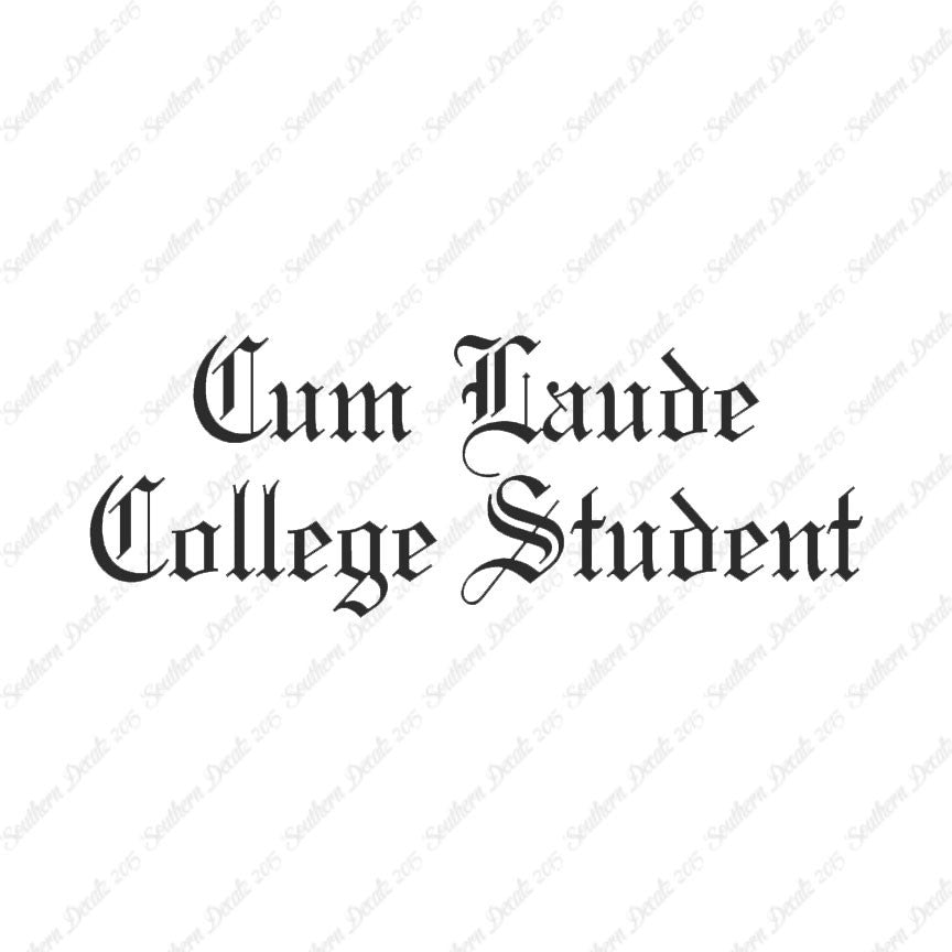 Cum Laude College Student