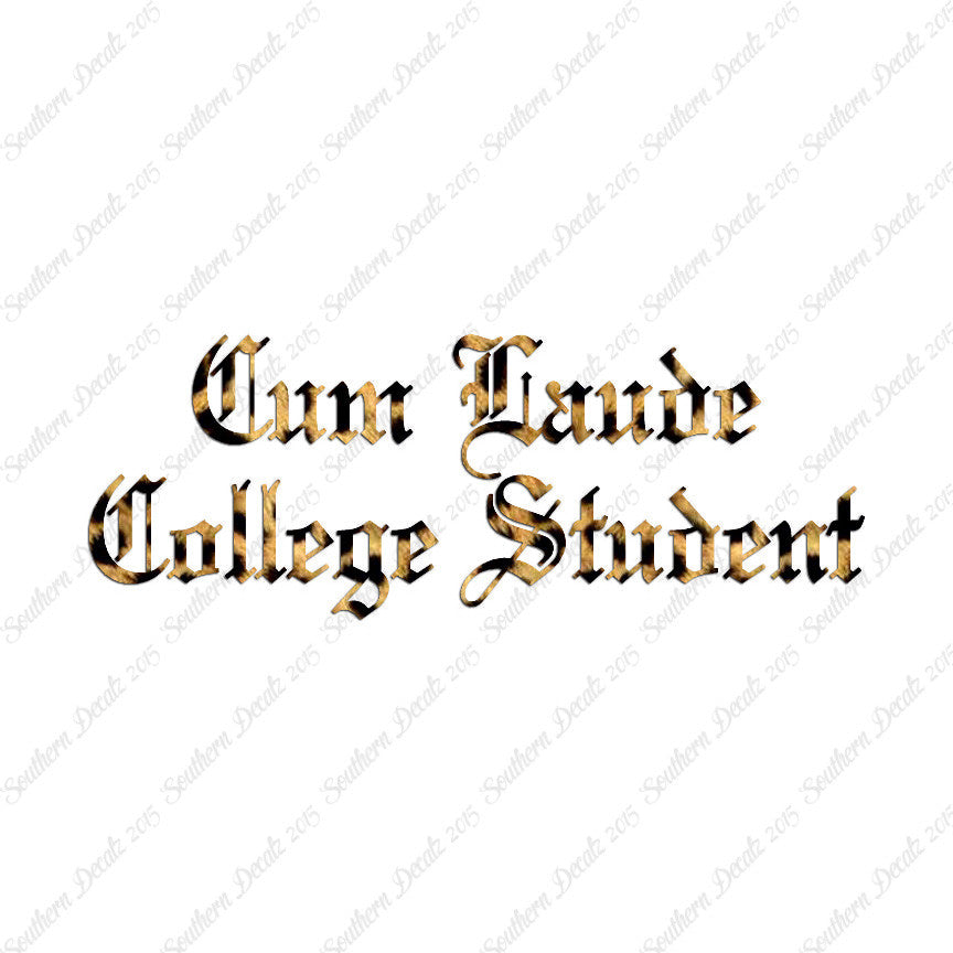 Cum Laude College Student
