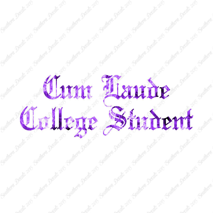 Cum Laude College Student