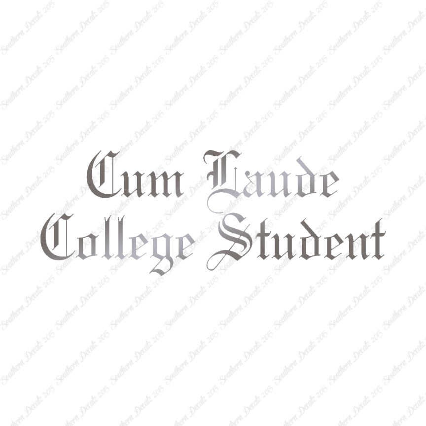 Cum Laude College Student