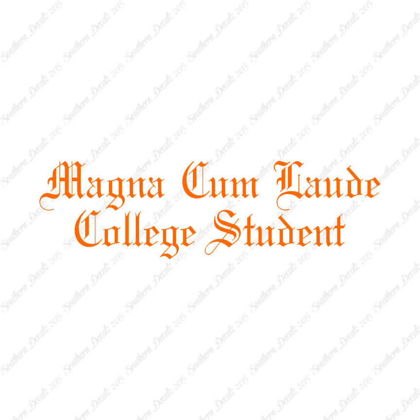 Magna Cum Laude College Student