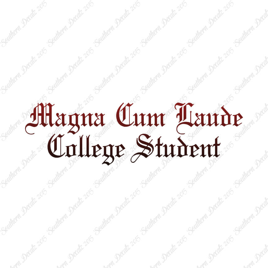 Magna Cum Laude College Student