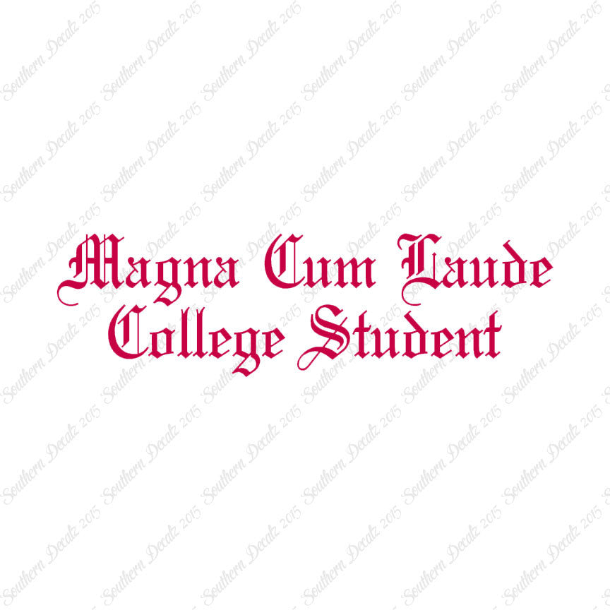 Magna Cum Laude College Student