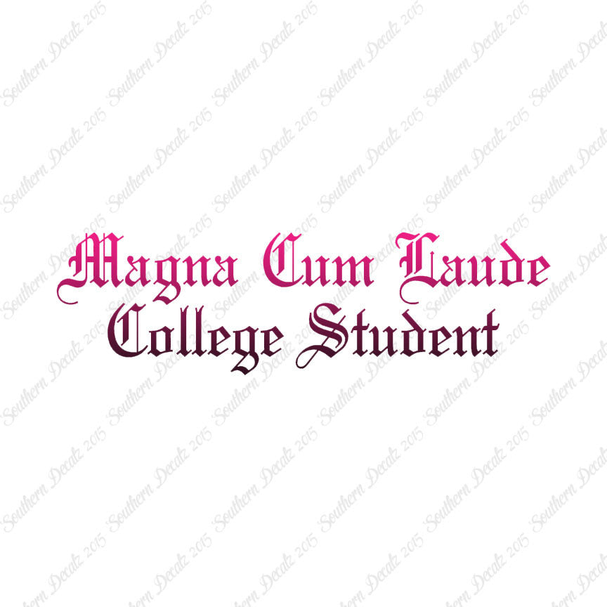 Magna Cum Laude College Student